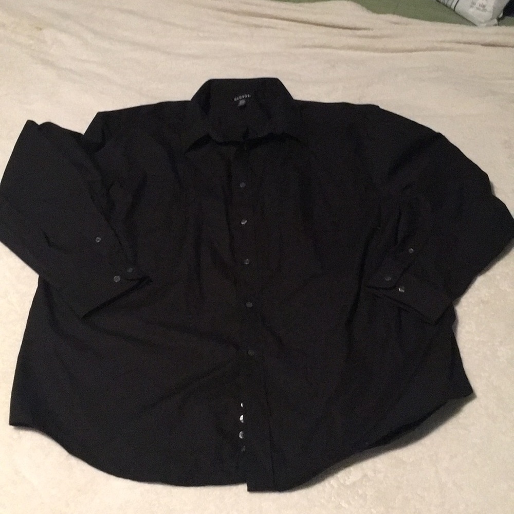 Mens black dress shirt